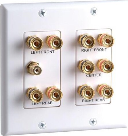 DataComm 45-0060 Data Comm Electronics Inc Wallplate 2-Gang 5.1 Ss White