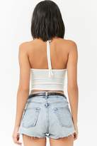 Thumbnail for your product : Forever 21 Ribbed Halter Crop Top