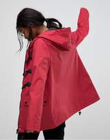 Thumbnail for your product : Brave Soul Trucker Rubberised Coat With Duffel Fastenings