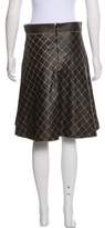 Thumbnail for your product : Chanel A-Line Leather Skirt w/ Tags