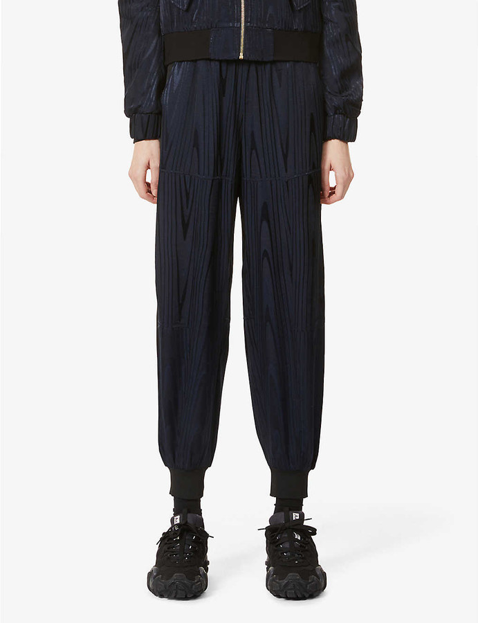 metallic stretch pants