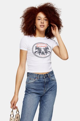 Topshop Los Angeles Tiger T-Shirt in White - ShopStyle