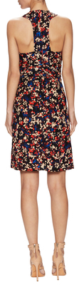 Tracy Reese Silk Criss Cross Printed Flare Dress