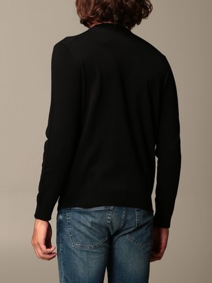 Emporio Armani Sweater In Virgin Wool With Logo