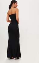Thumbnail for your product : PrettyLittleThing Black Bandeau Frill Hem Maxi Dress
