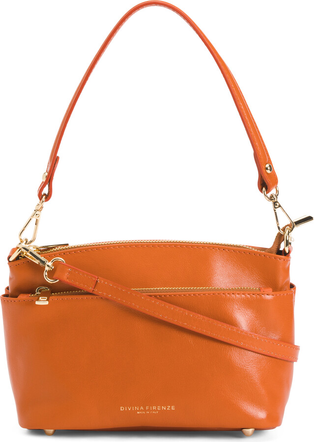 Divina Firenze Made In Italy Leather Triple Entry Crossbody ShopStyle