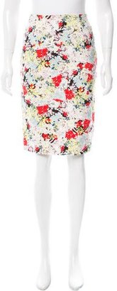 Erdem Floral Print Pencil Skirt