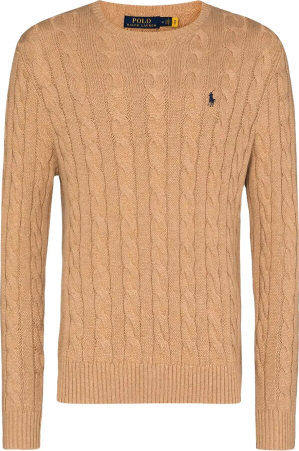 Polo Ralph Lauren Logo-Embroidered Cable-Knit Jumper
