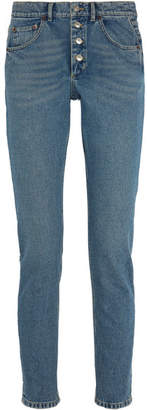 Balenciaga Tube High-rise Straight-leg Jeans - Indigo