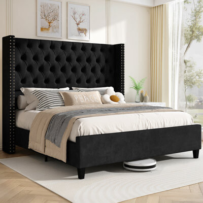 Willa Arlo Interiors Dillwyn Upholstered Wingback Bed