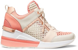 georgie woven leather trainer white