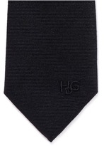 Thumbnail for your product : Nobrand Logo embroidery silk-wool tie