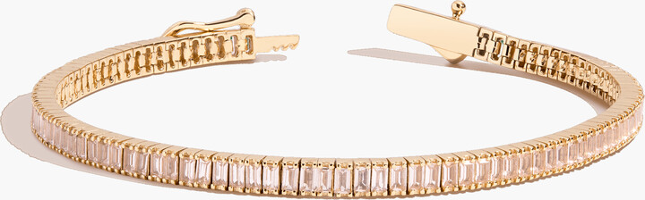 Lab Grown Morganite Baguette Tennis Bracelet