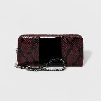 Mossimo Women's Faux Croc Skin Zip-Around Wristlet Wallet