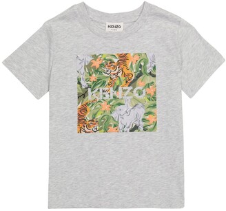 Kenzo Kids Printed organic cotton jersey T-shirt