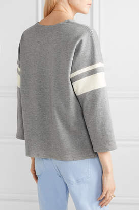 La Ligne Varsity Striped Cotton-jersey Sweatshirt - Gray
