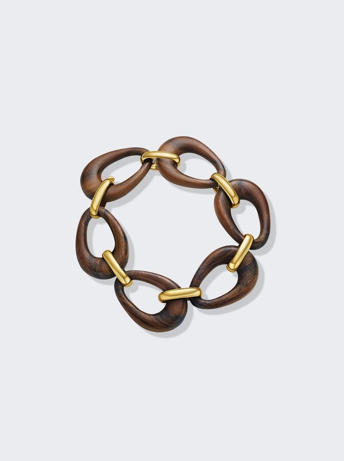 Nina Runsdorf The Florence Argentine Rosewood Link Bracelet