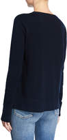 Thumbnail for your product : LISA TODD Petite Zip It Cotton/Cashmere Long-Sleeve Sweater w/ Contrast Zip Detail