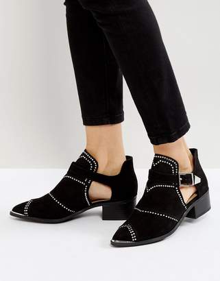 Missguided Cut Out Studded Ankle Boots