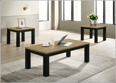 Mercer41 Modern 3-Piece Living Room Table Set With And Durable Metal Frame For Elegant Home Decor