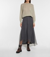 Thumbnail for your product : Brunello Cucinelli Metallic mohair-blend sweater