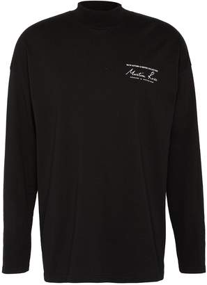 Martine Rose Logo print mock neck sweatshirt