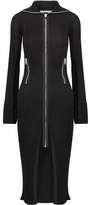 Givenchy Satin-Trimmed Ribbed Stretch-Knit Cardigan
