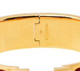 Thumbnail for your product : Hermes Clic Clac H Red Enamel Gold Plated Wide Bracelet PM