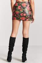 Thumbnail for your product : Forever 21 Floral Faux Leather Mini Skirt