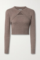 Thumbnail for your product : Deveaux Clara Merino Wool And Cashmere-blend Top And Cardigan Set