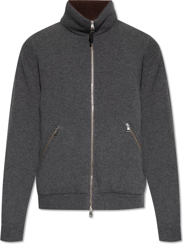 Moncler Zip-Up High Neck Cardigan - ShopStyle 