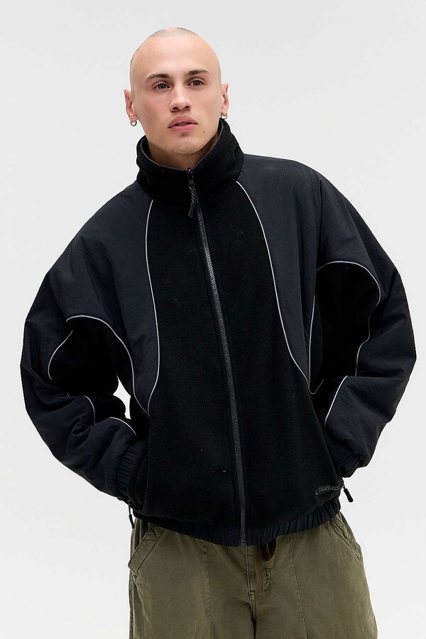 iets iets Washed Black Corduroy Puffer Jacket