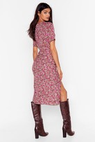 Thumbnail for your product : Nasty Gal Womens We Plant Help It Floral Midi Dress - Brown - 12