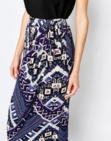 Thumbnail for your product : Warehouse Patchwork Print Wrap Skirt