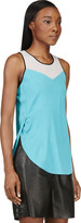 Thumbnail for your product : 3.1 Phillip Lim Turquoise Silk Scooped Out Tank Top