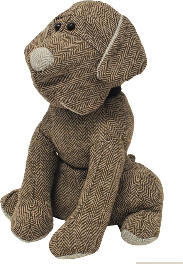 Dunelm Herringbone Dog Door Stop Brown ShopStyle Leashes, Harnesses