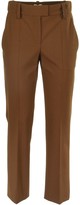 Thumbnail for your product : Brunello Cucinelli Techno Virgin Wool High-waist Cigarette Trousers With Shiny Loop