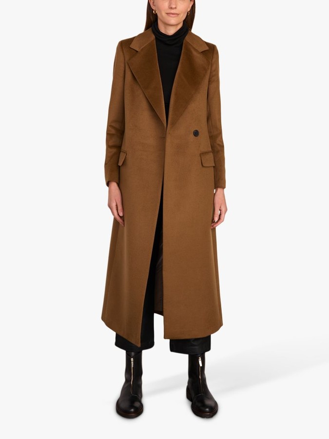 Jigsaw Maxi Wool City Coat, Fennel ShopStyle