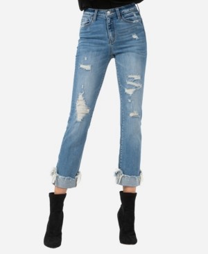 uneven frayed hem jeans