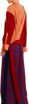 Thumbnail for your product : Jonathan Saunders Faustine color-block crepe de chine wrap top
