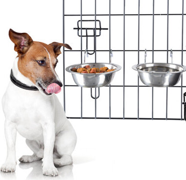 Petmaker Stainless-Steel Hanging Dog Bowl Set