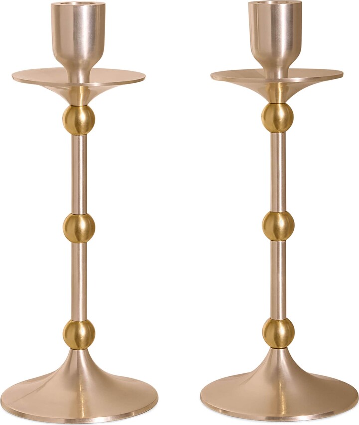 Soho Home Medium Silver-Plated Cilia Candlestick Holder