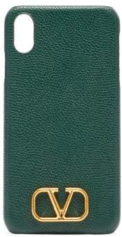 Valentino Garavani - V-logo Leather Iphone Xs Max Case - Womens - Green