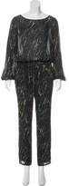 Thumbnail for your product : Haute Hippie Printed Long Sleeve Jumpsuit w/ Tags