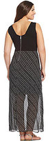 Thumbnail for your product : Vince Camuto Woman Chiffon-Overlay Maxi Dress