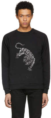 Pierre Balmain Black Embroidered Tiger Sweatshirt