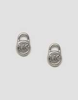 Thumbnail for your product : Michael Kors Silver Logo Lock Stud Earrings