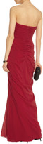 Thumbnail for your product : Badgley Mischka Ruffled silk-blend chiffon gown