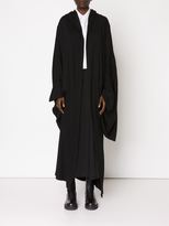 Thumbnail for your product : Yohji Yamamoto hooded long cape - women - Wool - 1