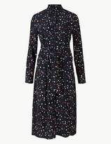Thumbnail for your product : Marks and Spencer Printed Long Sleeve Shirt Midi Dress